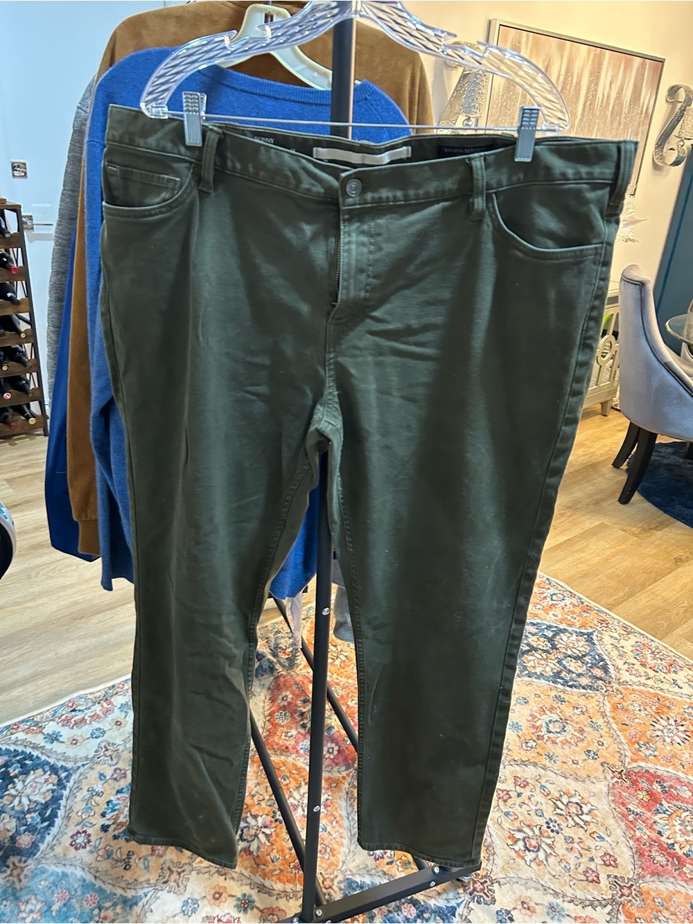Banana Republic Olive Green Slim Jeans